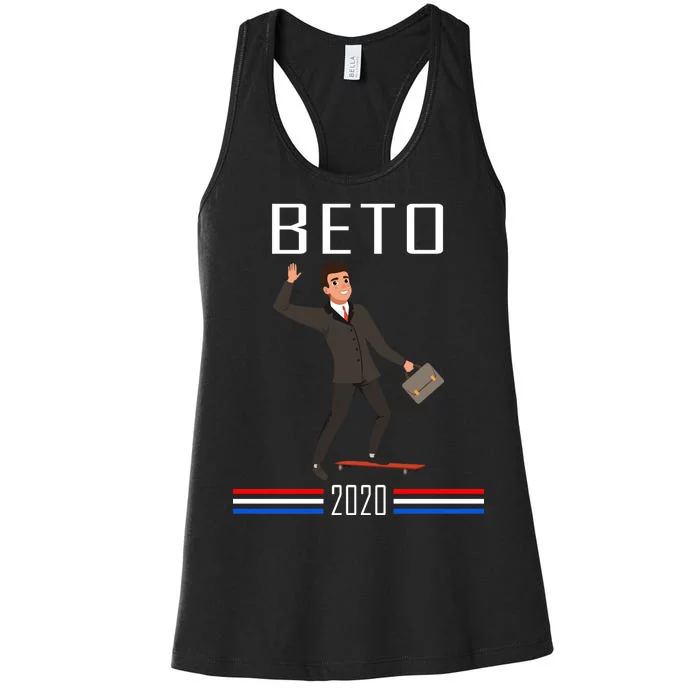 Beto O'Rourke For President Skateboarding Women's Racerback Tank