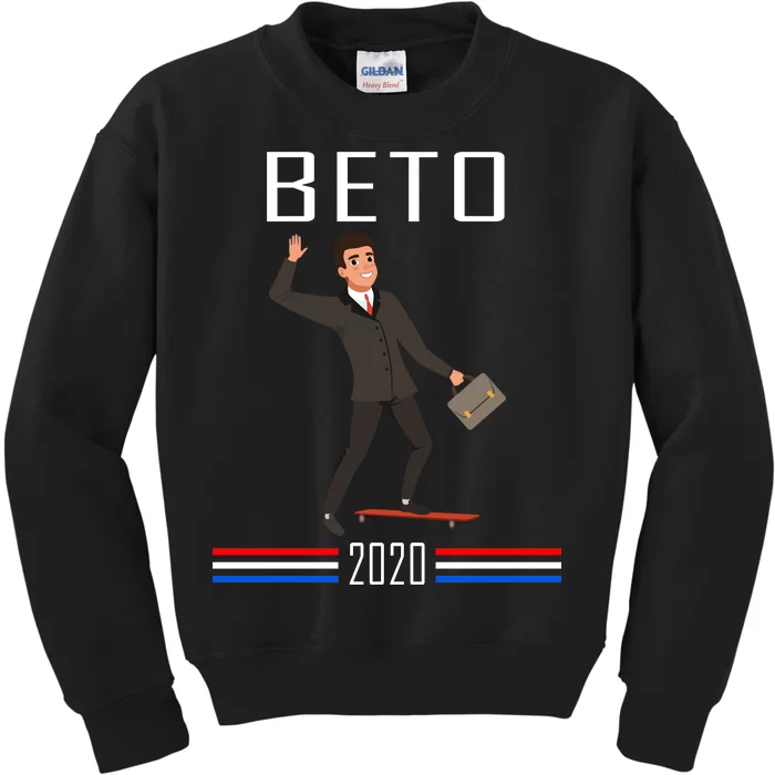 Beto O'Rourke For President Skateboarding Kids Sweatshirt