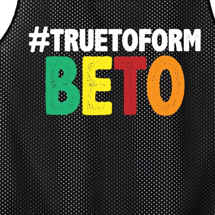 Beto O'Rourke True To Form Mesh Reversible Basketball Jersey Tank