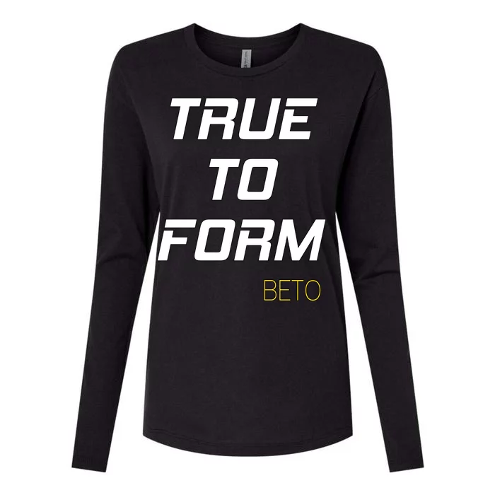 Beto True to Form Womens Cotton Relaxed Long Sleeve T-Shirt