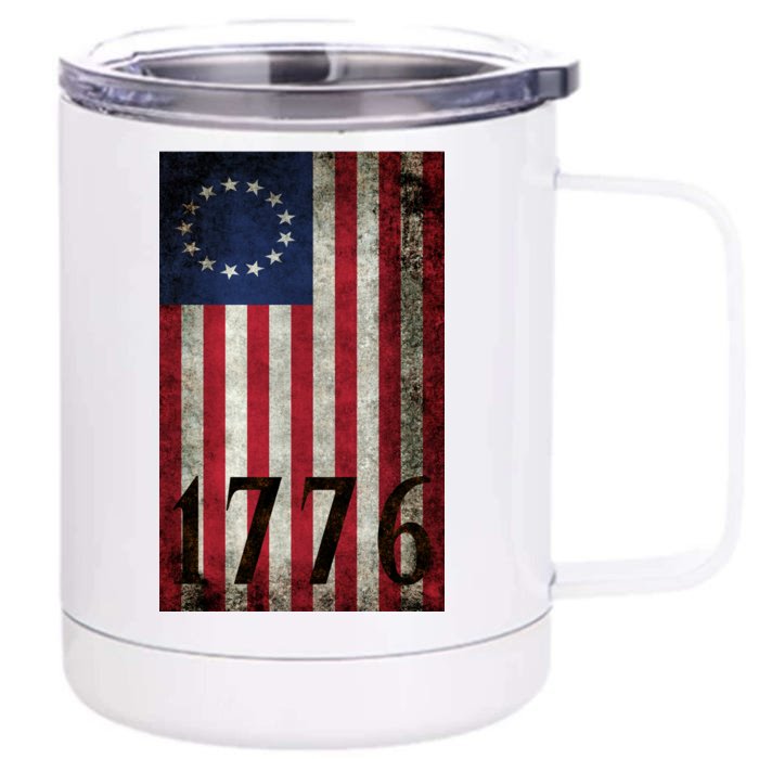 Betsy Ross 1776 13 State Original Colonies Flag Front & Back 12oz Stainless Steel Tumbler Cup