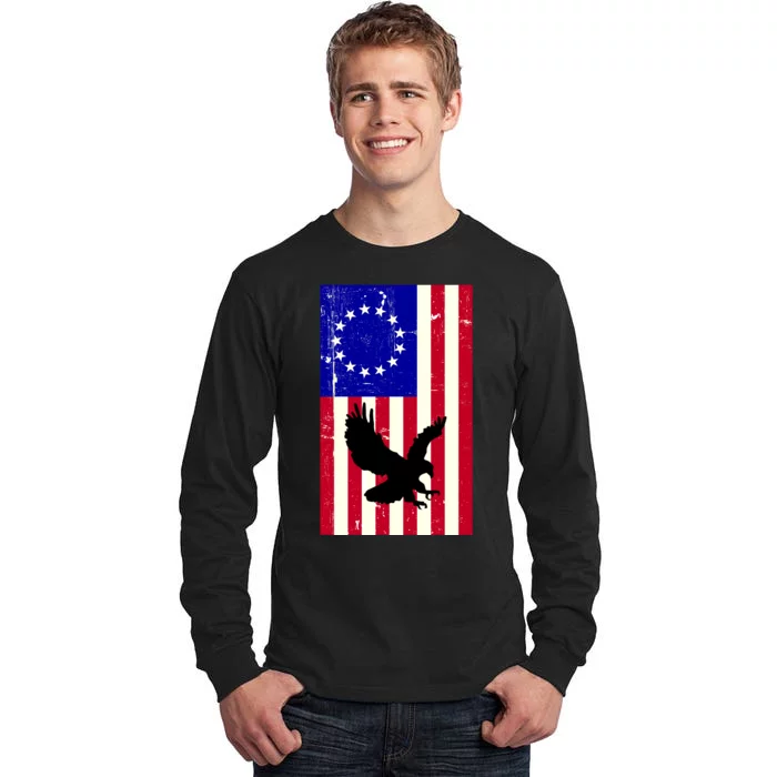 Betsy Ross 4th Of July American Flag Tall Long Sleeve T-Shirt