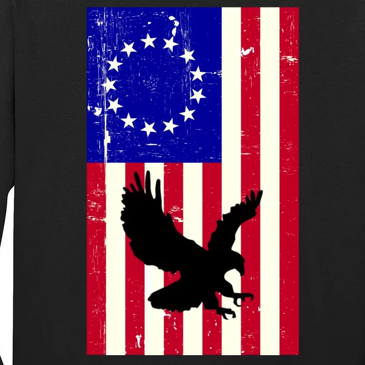 Betsy Ross 4th Of July American Flag Tall Long Sleeve T-Shirt