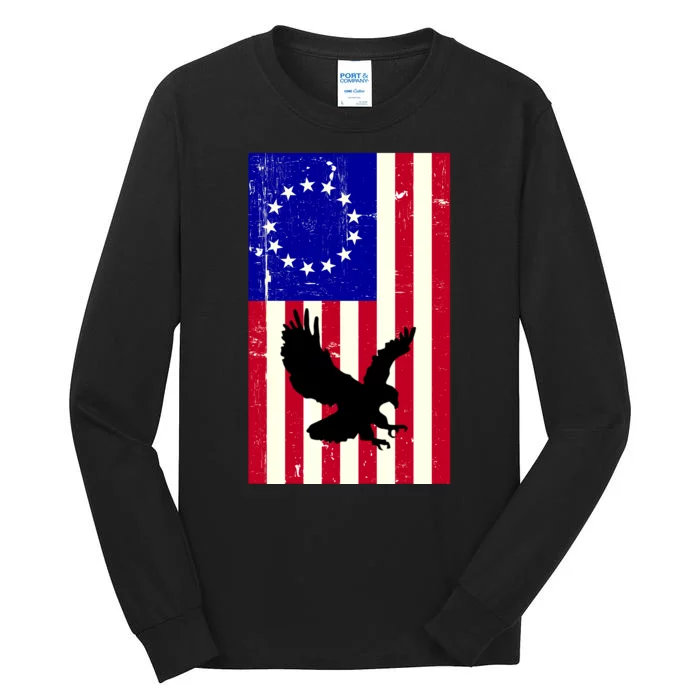 Betsy Ross 4th Of July American Flag Tall Long Sleeve T-Shirt