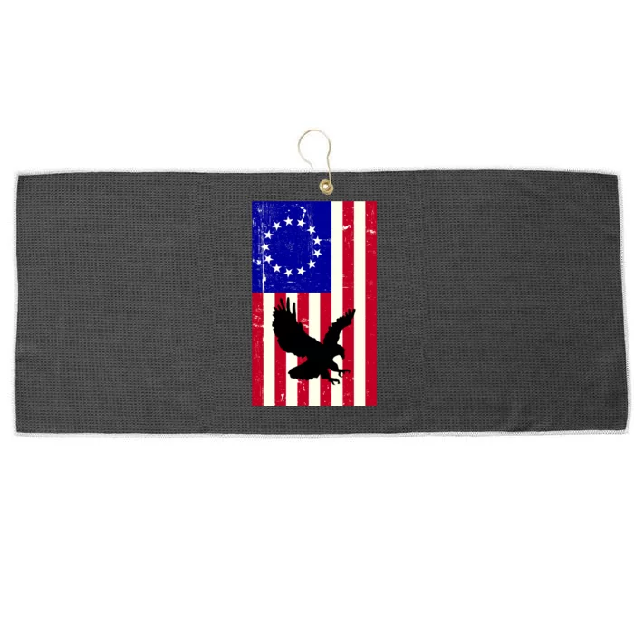 Betsy Ross 4th Of July American Flag Large Microfiber Waffle Golf Towel