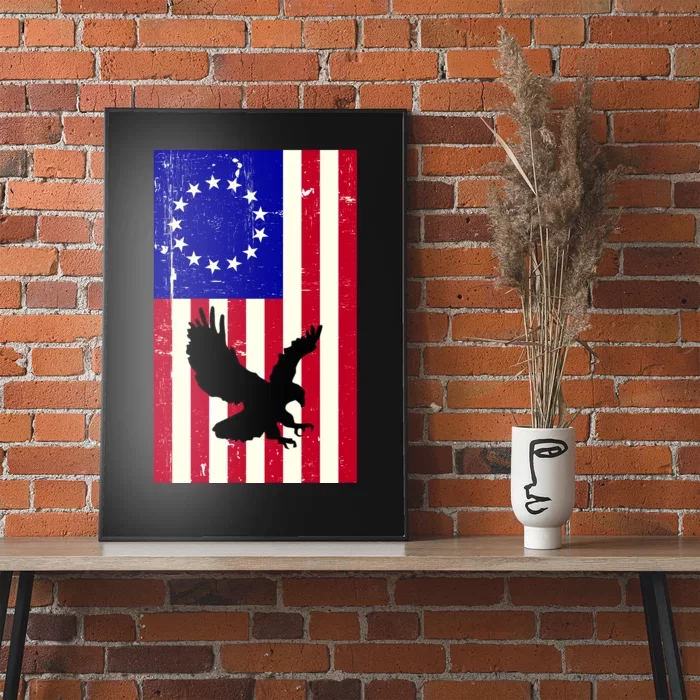 Betsy Ross 4th Of July American Flag Poster