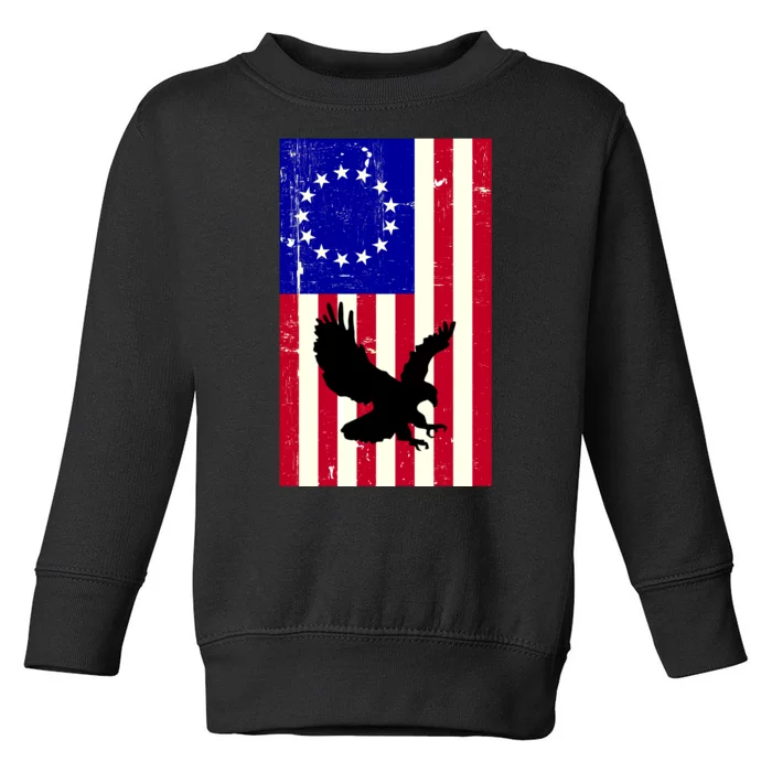 Betsy Ross 4th Of July American Flag Toddler Sweatshirt