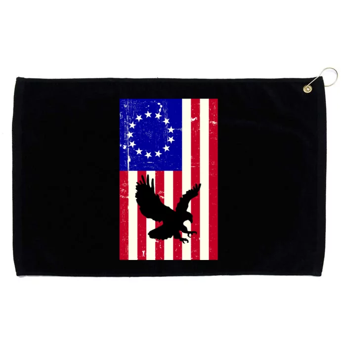 Betsy Ross 4th Of July American Flag Grommeted Golf Towel