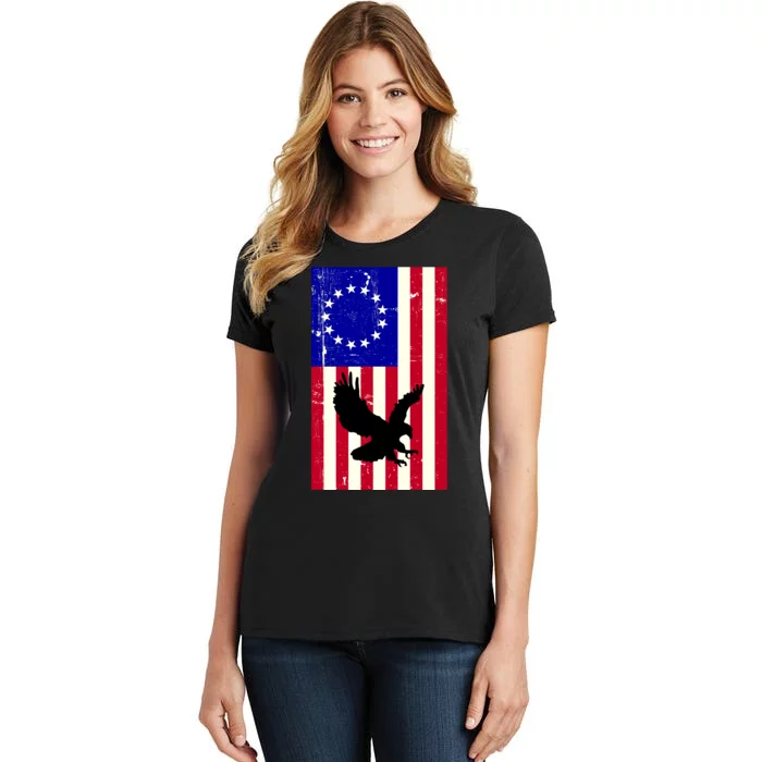 Betsy Ross 4th Of July American Flag Women's T-Shirt