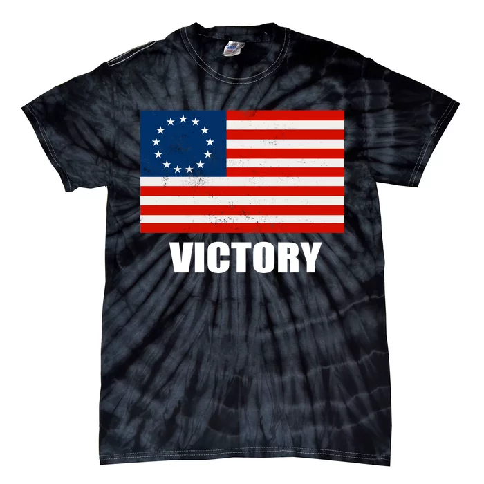 Betsy Ross American Victory Flag Tie-Dye T-Shirt