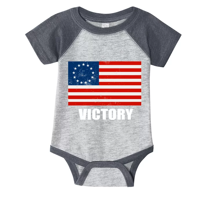 Betsy Ross American Victory Flag Infant Baby Jersey Bodysuit