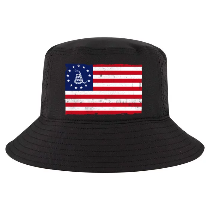 Betsy Ross Don't Tread On Me Flag Cool Comfort Performance Bucket Hat