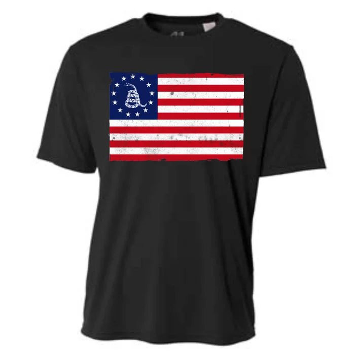 Betsy Ross Don't Tread On Me Flag Cooling Performance Crew T-Shirt