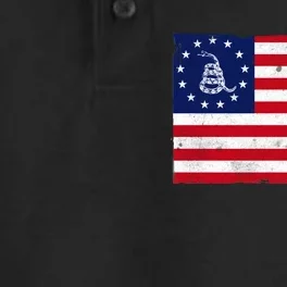 Betsy Ross Don't Tread On Me Flag Dry Zone Grid Performance Polo