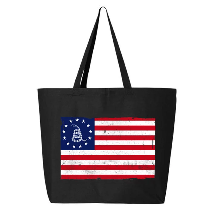 Betsy Ross Don't Tread On Me Flag 25L Jumbo Tote