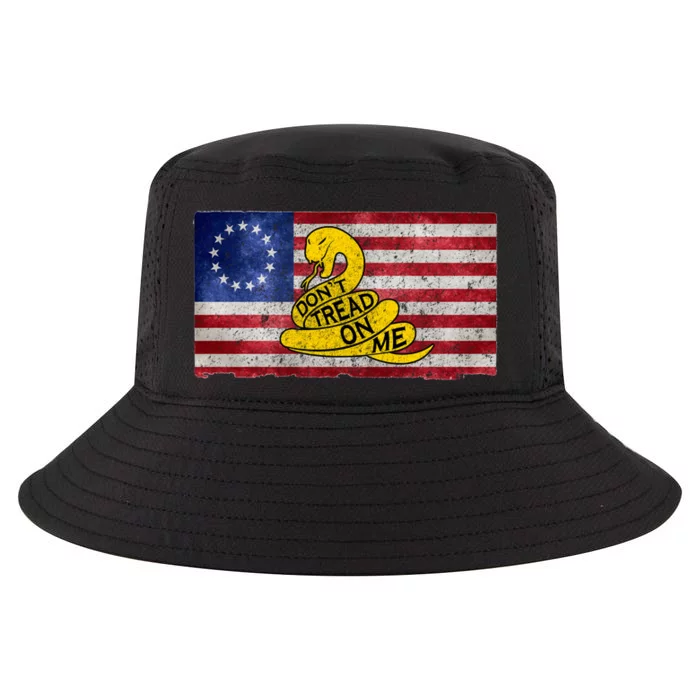 Betsy Ross Don't Trend On Me Snake Cool Comfort Performance Bucket Hat