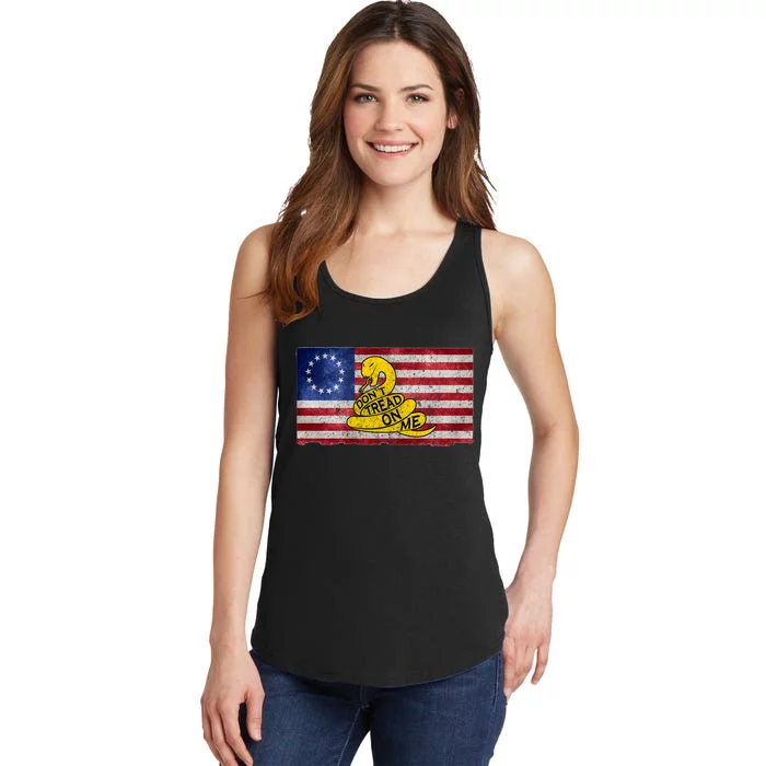 Betsy Ross Don't Trend On Me Snake Ladies Essential Tank