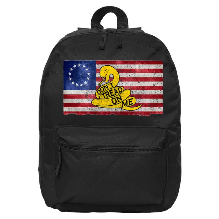 Betsy Ross Don't Trend On Me Snake 16 in Basic Backpack