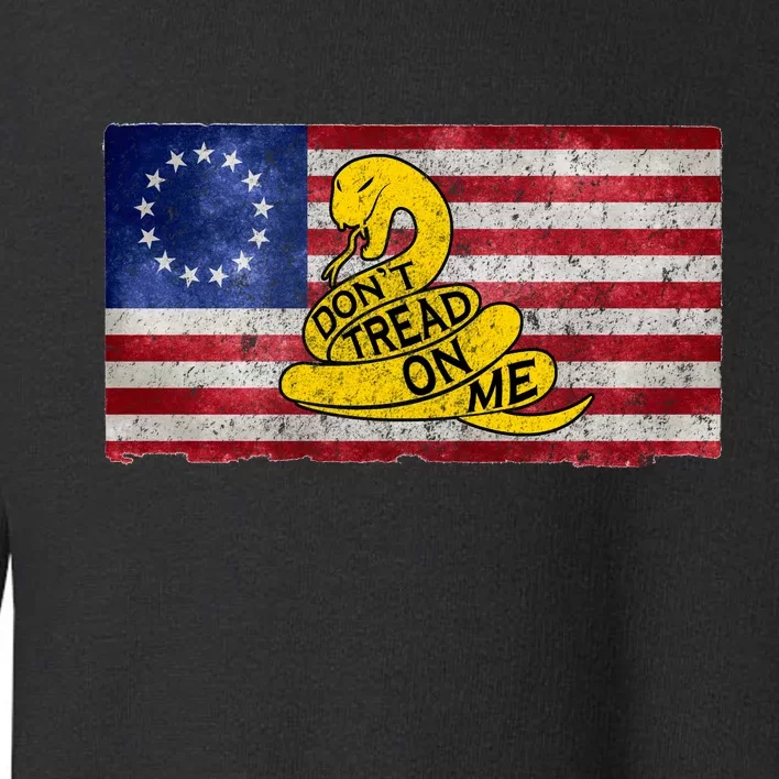 Betsy Ross Don't Trend On Me Snake Toddler Sweatshirt