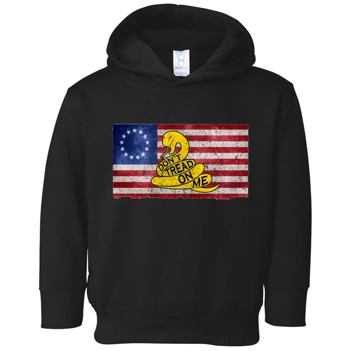 Betsy Ross Don't Trend On Me Snake Toddler Hoodie