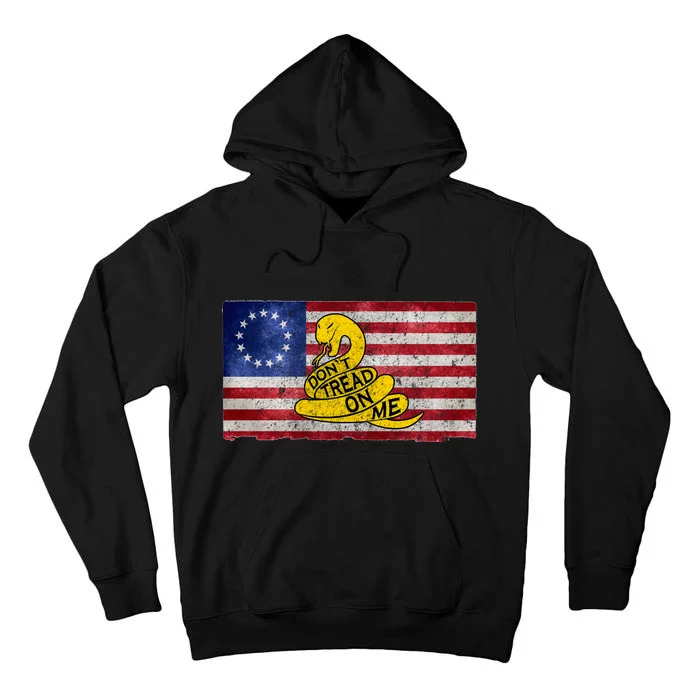 Betsy Ross Don't Trend On Me Snake Tall Hoodie