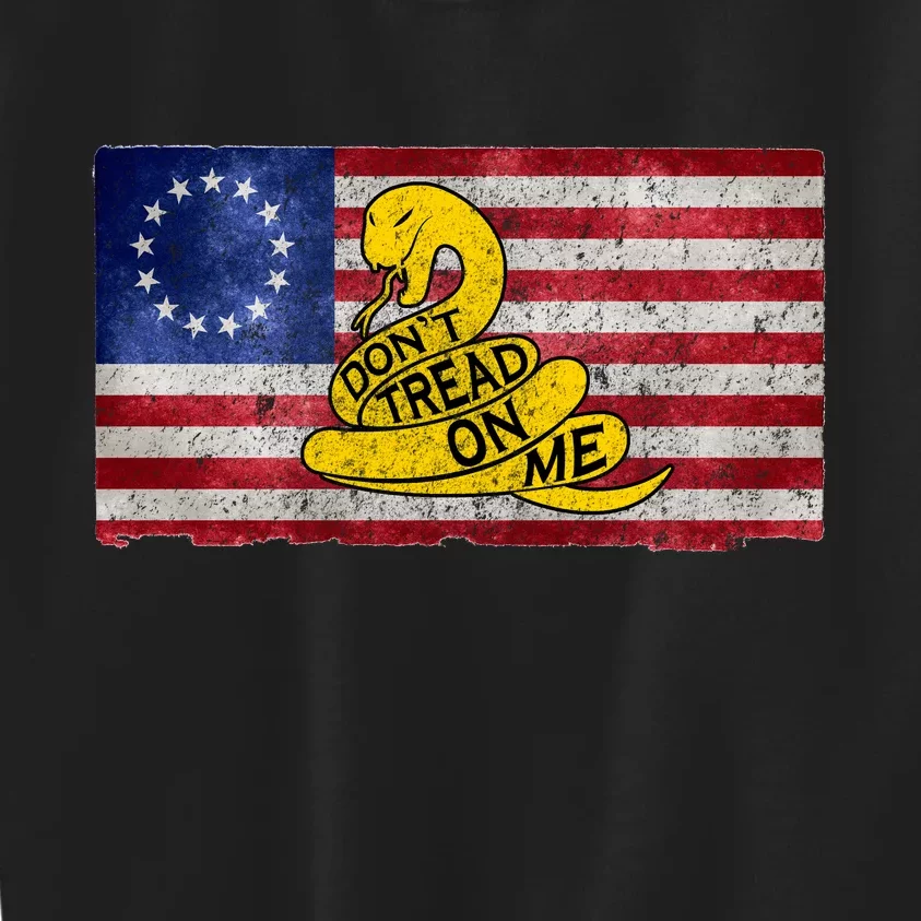 Betsy Ross Don't Trend On Me Snake Kids Sweatshirt