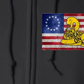 Betsy Ross Don't Trend On Me Snake Full Zip Hoodie