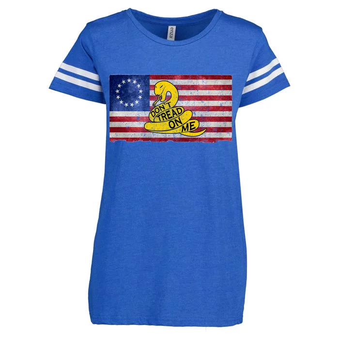 Betsy Ross Don't Trend On Me Snake Enza Ladies Jersey Football T-Shirt