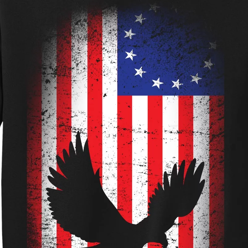 Betsy Ross Flag 13 Colonies Bald Eagle Sweatshirt