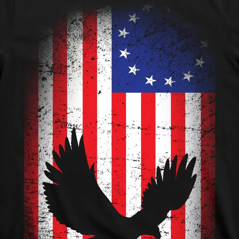 Betsy Ross Flag 13 Colonies Bald Eagle T-Shirt