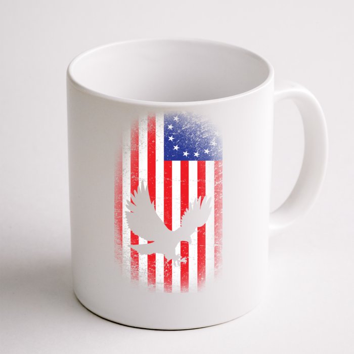 Betsy Ross Flag 13 Colonies Bald Eagle Front & Back Coffee Mug