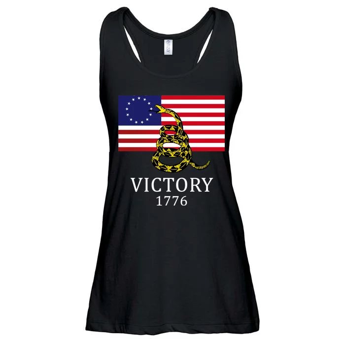 Betsy Ross Flag Don't Tread On Me 13 Colonies Ladies Essential Flowy Tank