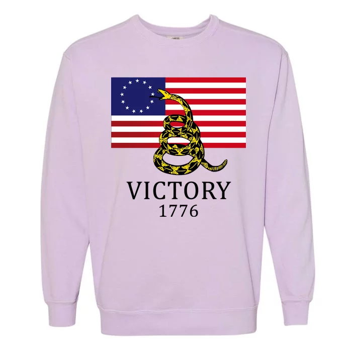 Betsy Ross Flag Don't Tread On Me 13 Colonies Garment-Dyed Sweatshirt