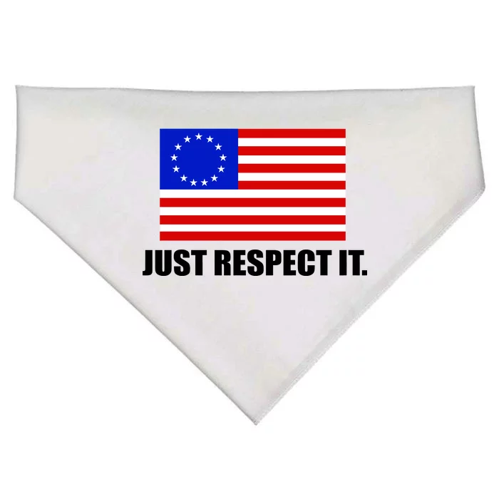 Betsy Ross Flag Just Respect It USA-Made Doggie Bandana