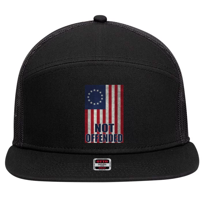 Betsy Ross Flag Not Offended 13 Stars For Protesters 7 Panel Mesh Trucker Snapback Hat