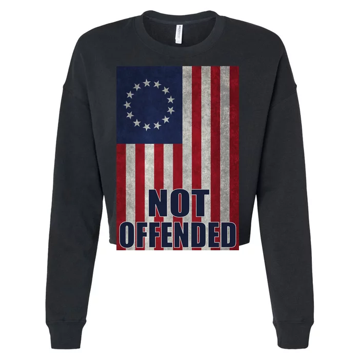 Betsy Ross Flag Not Offended 13 Stars For Protesters Cropped Pullover Crew