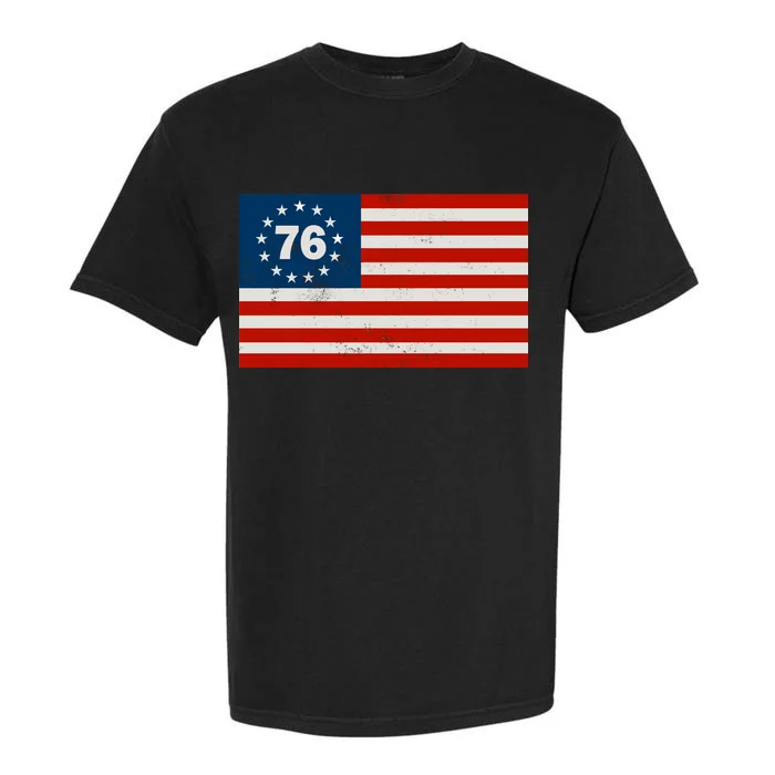 Betsy Ross Flag United States of America 1776 Garment-Dyed Heavyweight T-Shirt