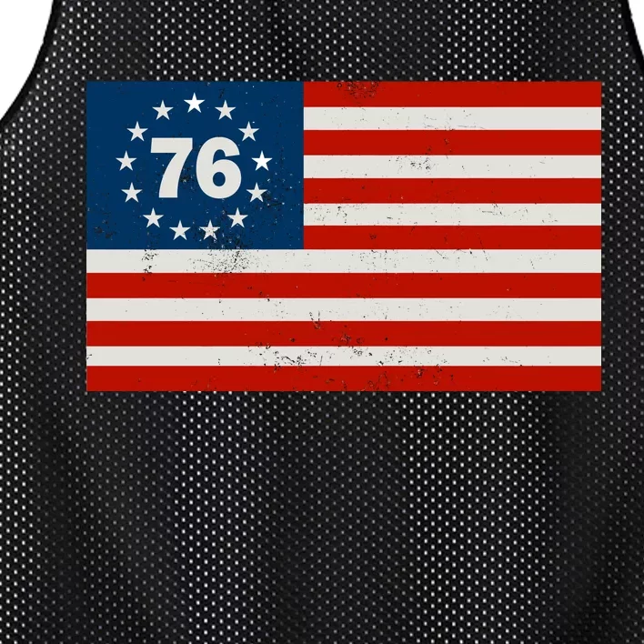 Betsy Ross Flag United States of America 1776 Mesh Reversible Basketball Jersey Tank