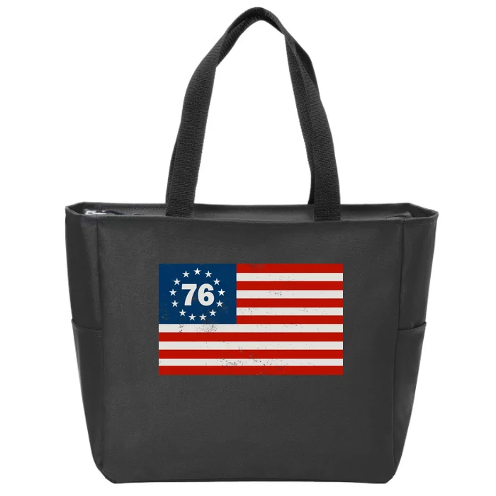 Betsy Ross Flag United States of America 1776 Zip Tote Bag