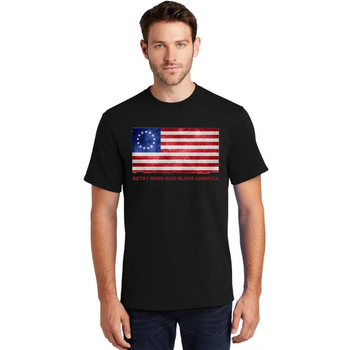 Betsy Ross God Bless America Tall T-Shirt