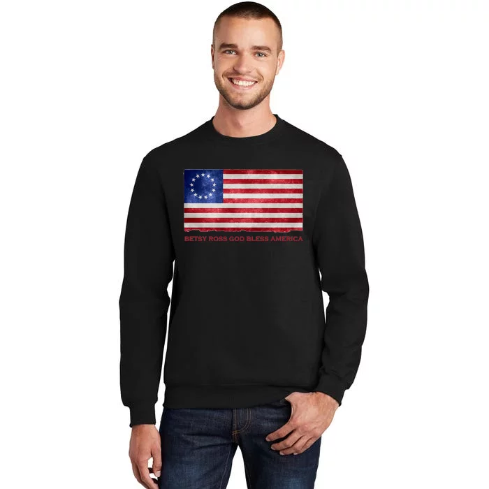 Betsy Ross God Bless America Tall Sweatshirt