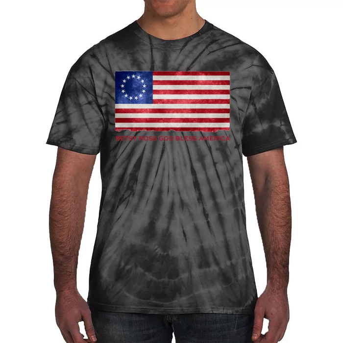 Betsy Ross God Bless America Tie-Dye T-Shirt