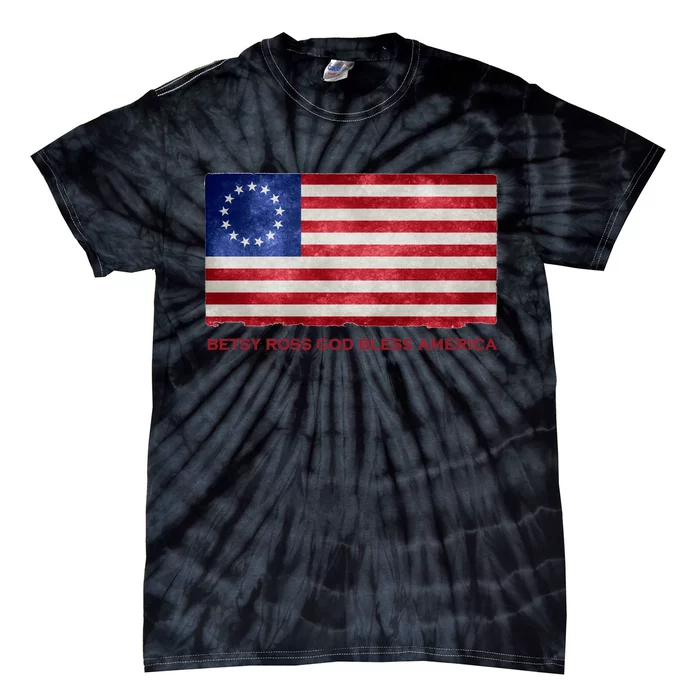 Betsy Ross God Bless America Tie-Dye T-Shirt