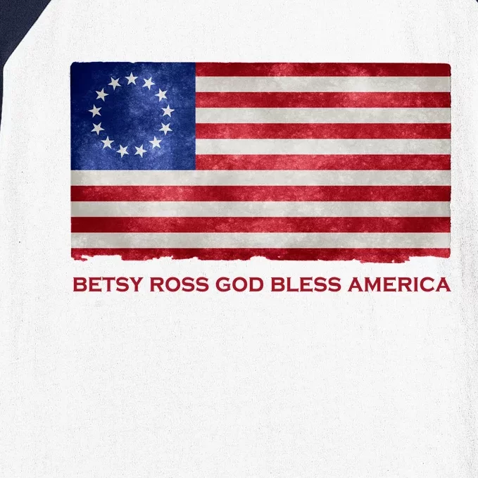 Betsy Ross God Bless America Baseball Sleeve Shirt