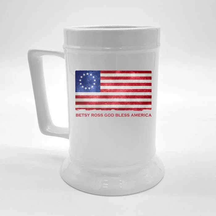 Betsy Ross God Bless America Front & Back Beer Stein