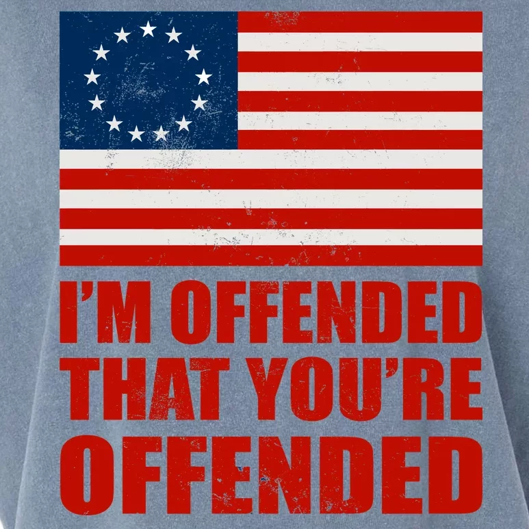 Betsy Ross I'm Offended That You're Offended Garment-Dyed Women's Muscle Tee