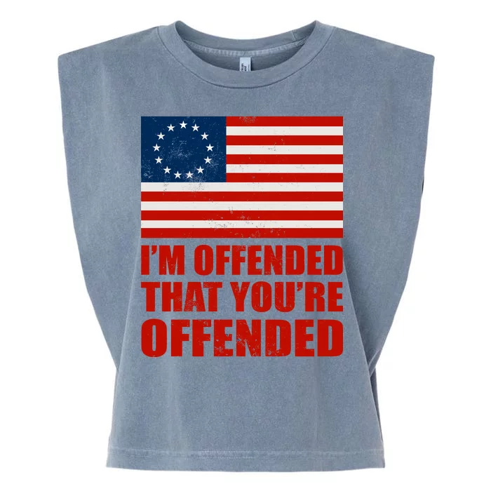 Betsy Ross I'm Offended That You're Offended Garment-Dyed Women's Muscle Tee