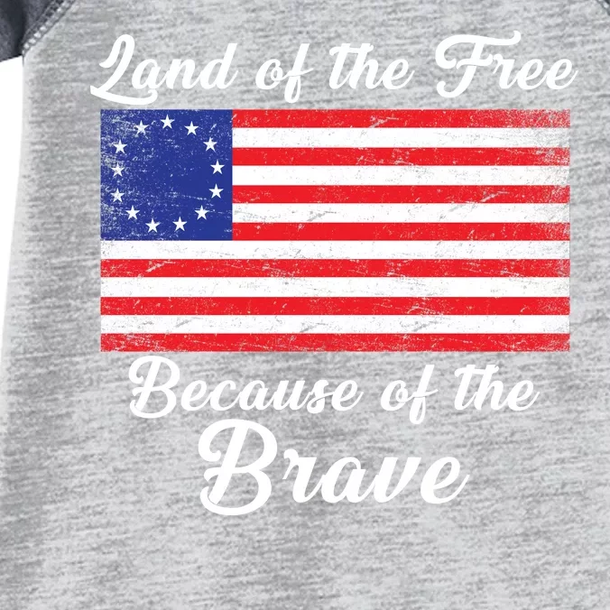 Betsy Ross Land Of The Free Because Of The Brave Infant Baby Jersey Bodysuit