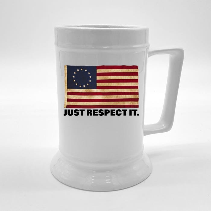 Betsy Ross Original Colonies Just Respect It Front & Back Beer Stein