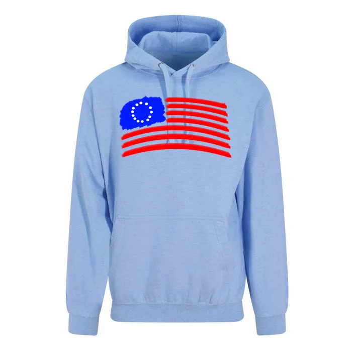 Betsy Ross Original Painted Flag Unisex Surf Hoodie